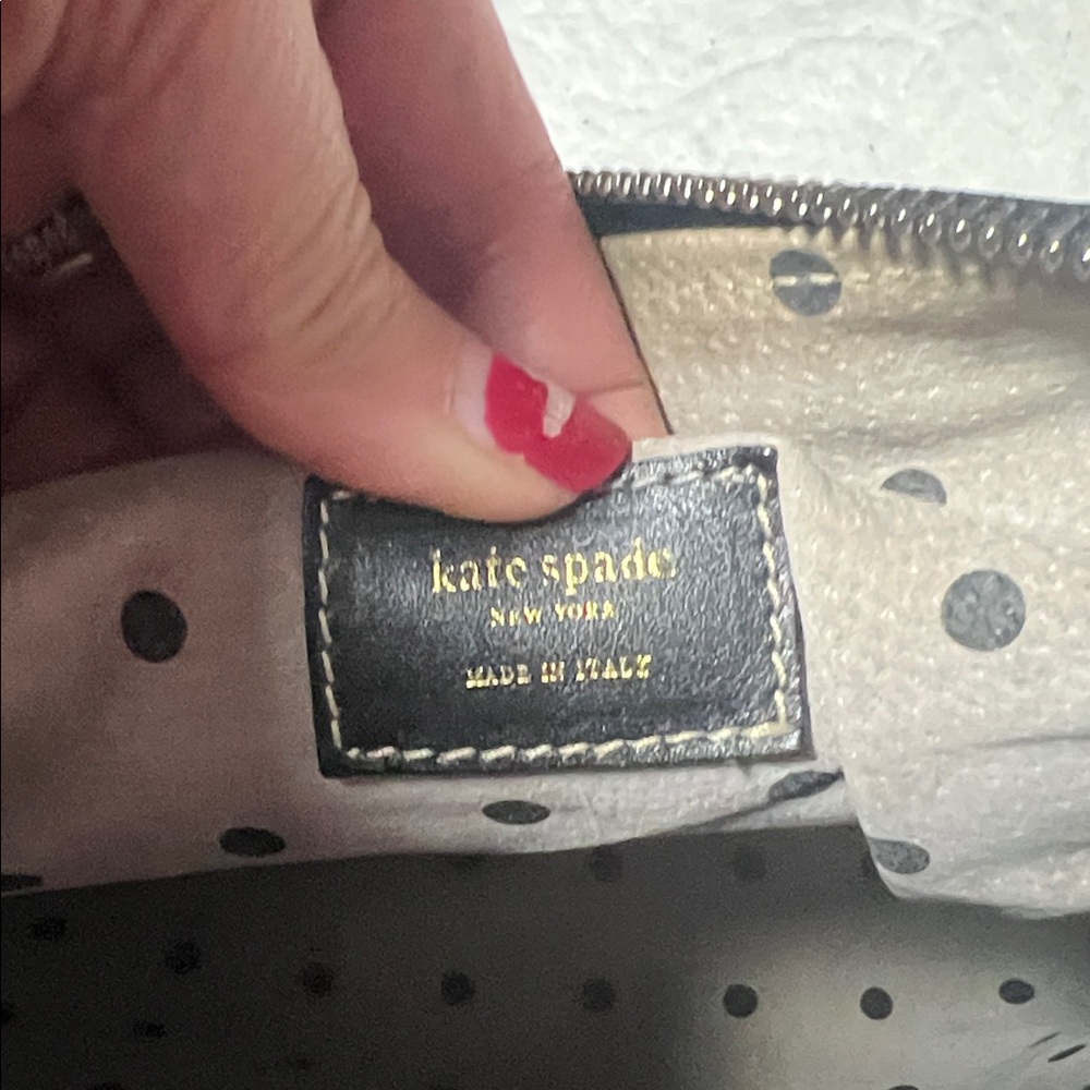 Kate Spade vintage made in italy Black Leather Purse with brown bows - Picture 6 of 6